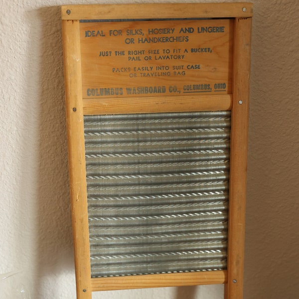 Vintage 1920s Scanty Handi Washboard // Zinc // Antique Decor // Vintage Home // Rustic // Farmhouse // Bathroom // Laundry Room // Prairie