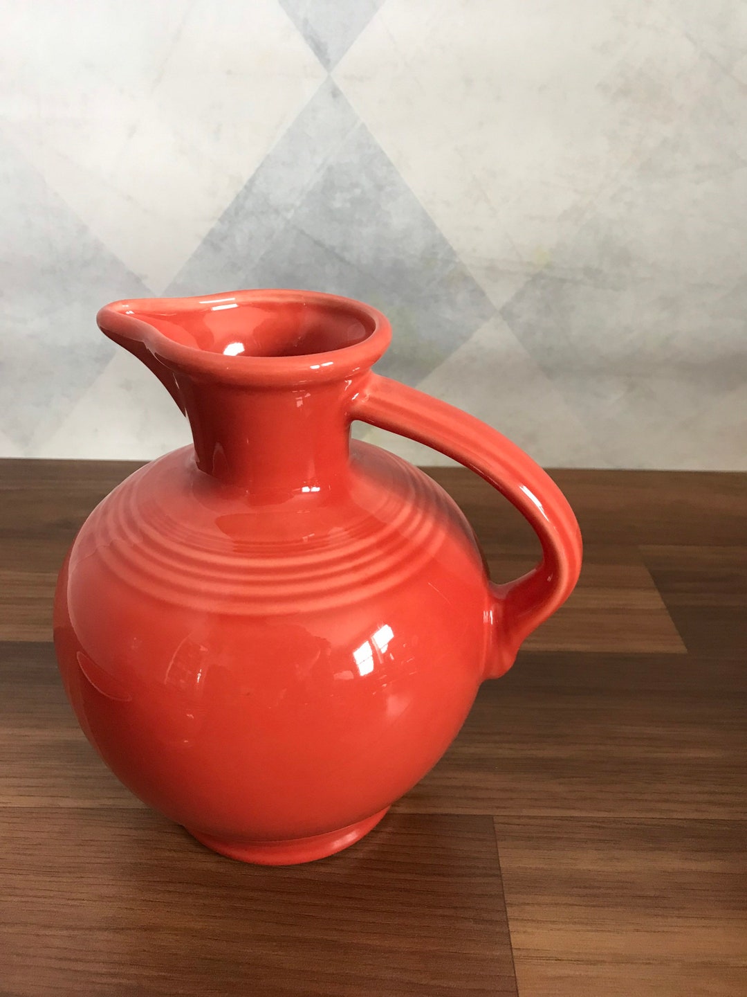 Fiestaware Water Pitcher Jug Persimmon or Cobalt Blue Etsy