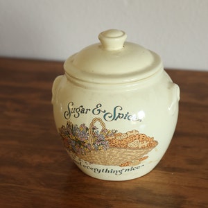 Vintage Treasure Craft &quot;Sugar & Spice and Everything Nice&quot; Cookie Jar
