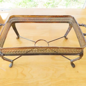 Vintage Sheffield Silver Plated Chafing Dish/Food Warmer, Does not include lid, glass dish or the burner