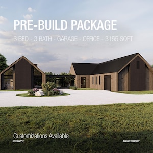 Nordic Cabin Floor Plan | 3-Bedroom Modern Mountain Retreat | Architectural Blueprints | Luxury Cabin House Plans with Garage & Bar Room
