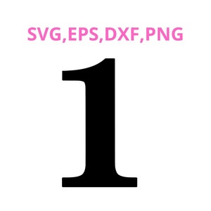 Svg numéro 1, téléchargement numérique, numéros, un