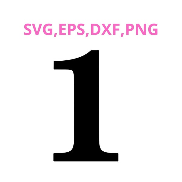 Number 1 svg, digital download, Numbers, One