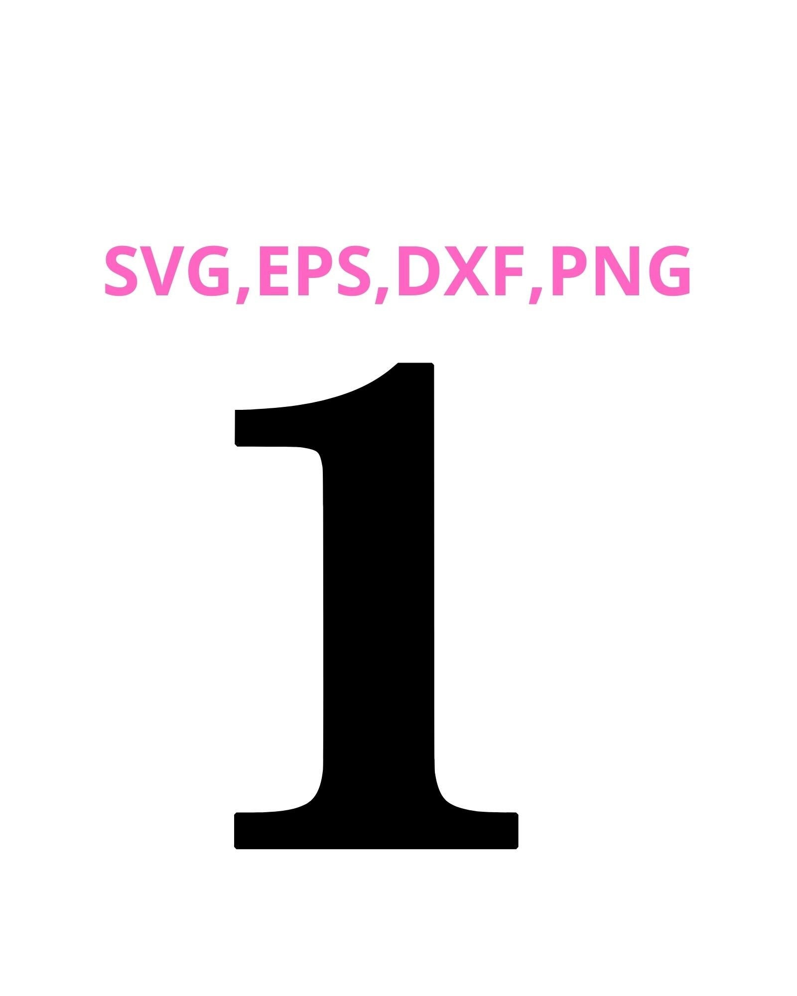 Number 1 svg, digital download, Numbers, One
