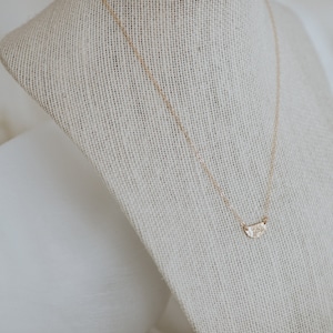 Half Moon Necklace, Hammered Sterling Silver, Gold-Filled, Rose Gold-Filled, Half Circle Necklace, Geometric Necklace, Boho Style Necklace