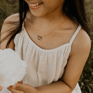 13mm Minimalist Sun Necklace, Philippine Sun Necklace, Philippines Necklace, Philippines Star Necklace, Square Necklace, Gifts For Her, Gift