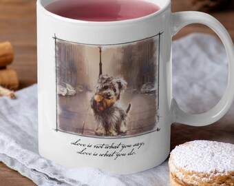 YORKIE SCHNAUZER PUP Ceramic 11oz Mug Cottagecore Tea Mug