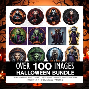 Halloween Clipart Bundle | Spooky Halloween | PNG Download | Sublimation Designs  | Commercial Use