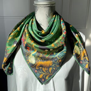 100% reine Maulbeerseide 35-Zoll-Schal - Mehrfarbig Extra Großer Luxus Schal / Schal / Kopftuch / Wrap - Elegantes Geschenk für Sie oder Mama
