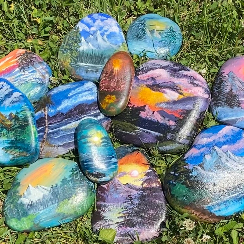 Handpainted Rocks - Etsy