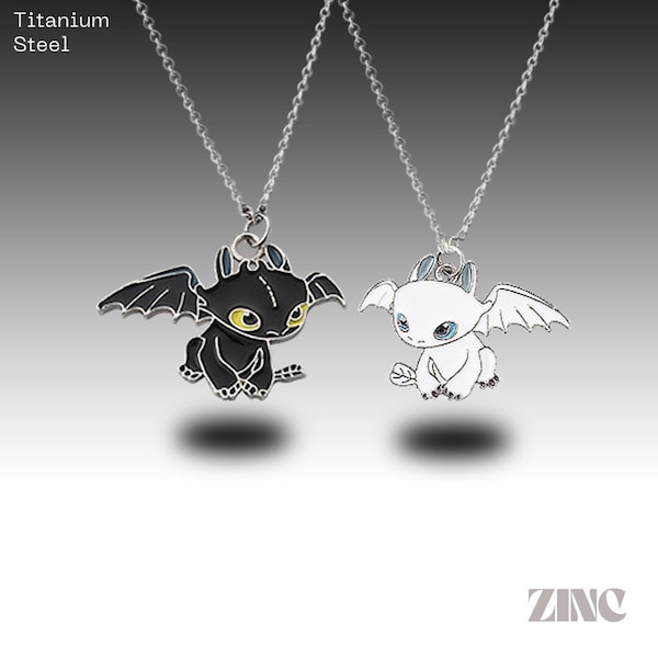 Matching Necklace for Couple | Couples necklace | Couples Jewelry Necklaces Set | How To Train Your Dragon | Toothless and Lightfury