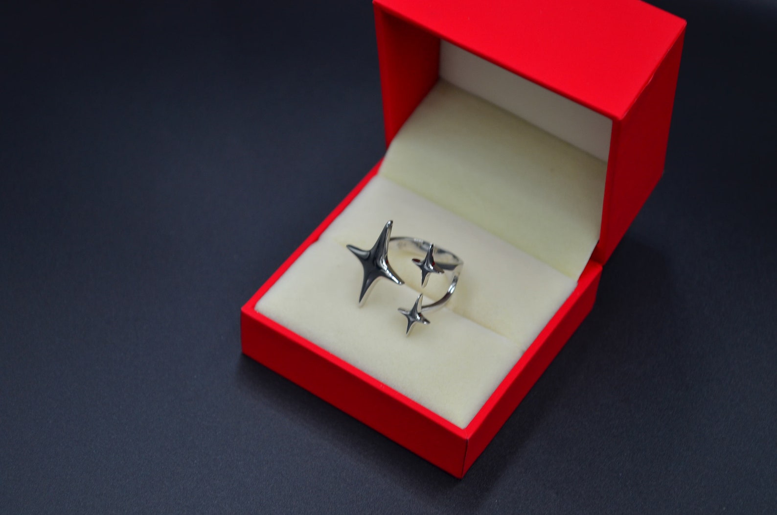 Razzle Dazzle Ring 925 Sterling Silver / Star Ring / Bling Etsy