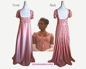 Bridgerton identical replica custom made Gown Regencycore Regency era gown