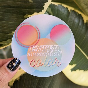 Disney Inspired | World of Color Sticker | Laptop Sticker | Water Bottle Sticker | Journal Sticker | Phone Sticker | Disney Lover Gift
