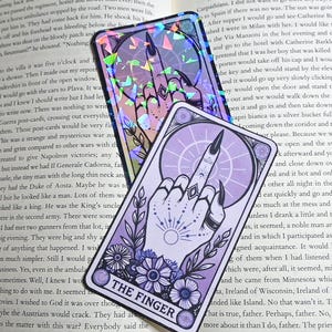 Witchy Tarot Sticker | The Finger | Funny Middle Finger Witch Laptop & Water Bottle Sticker image 1
