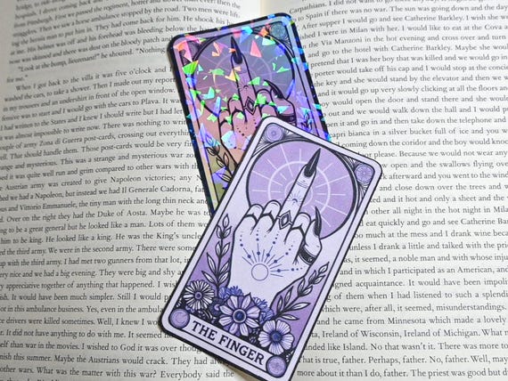 Witchy Tarot Sticker | The Finger | Funny Middle Finger Witch Laptop & Water Bottle Sticker