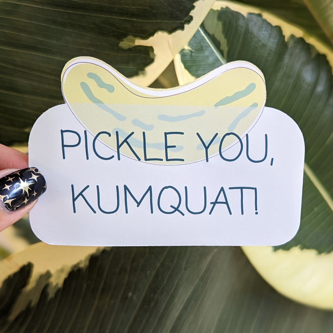 Pickle You Kumquat Funny Sticker Etsy