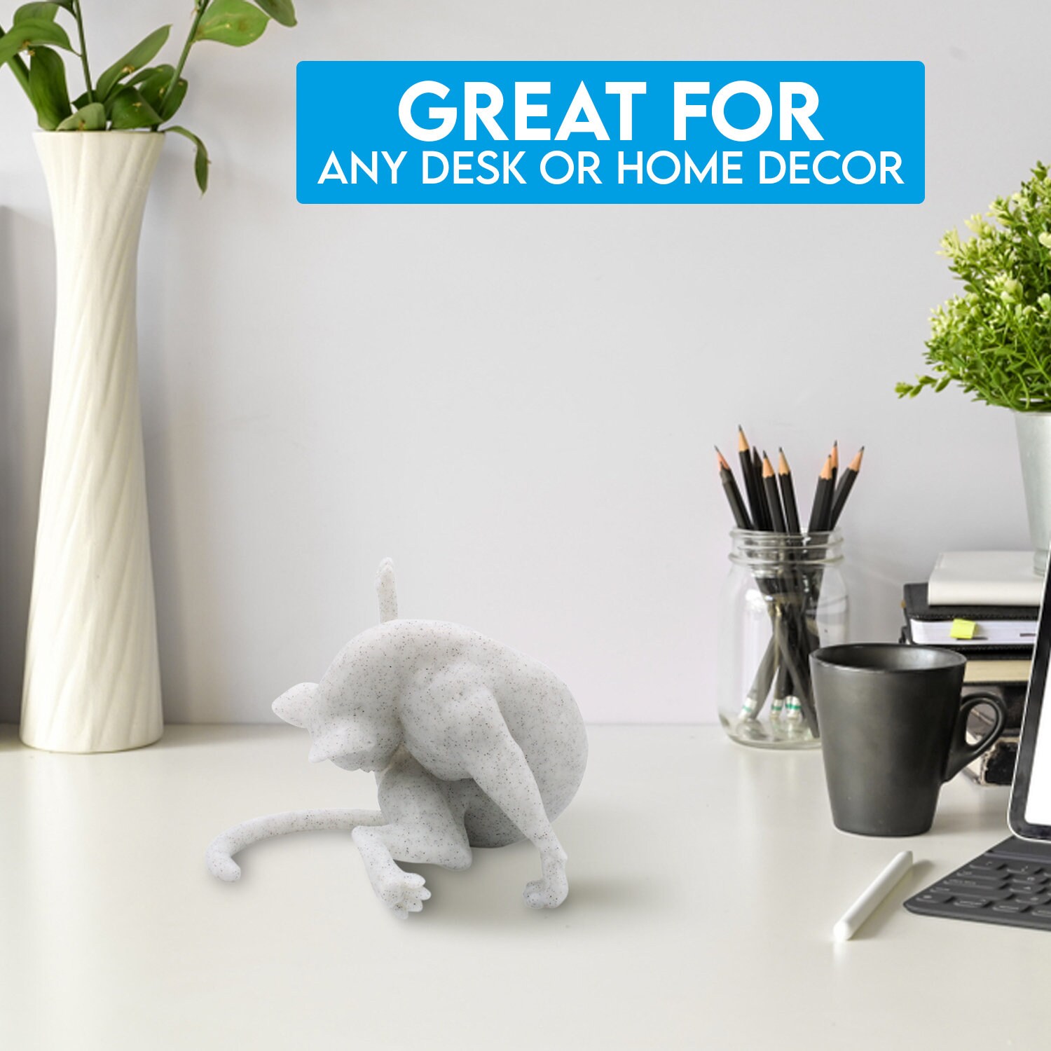 Funny Cat Figurine Cat Sculpture Cat Statue Gift for Cat Etsy