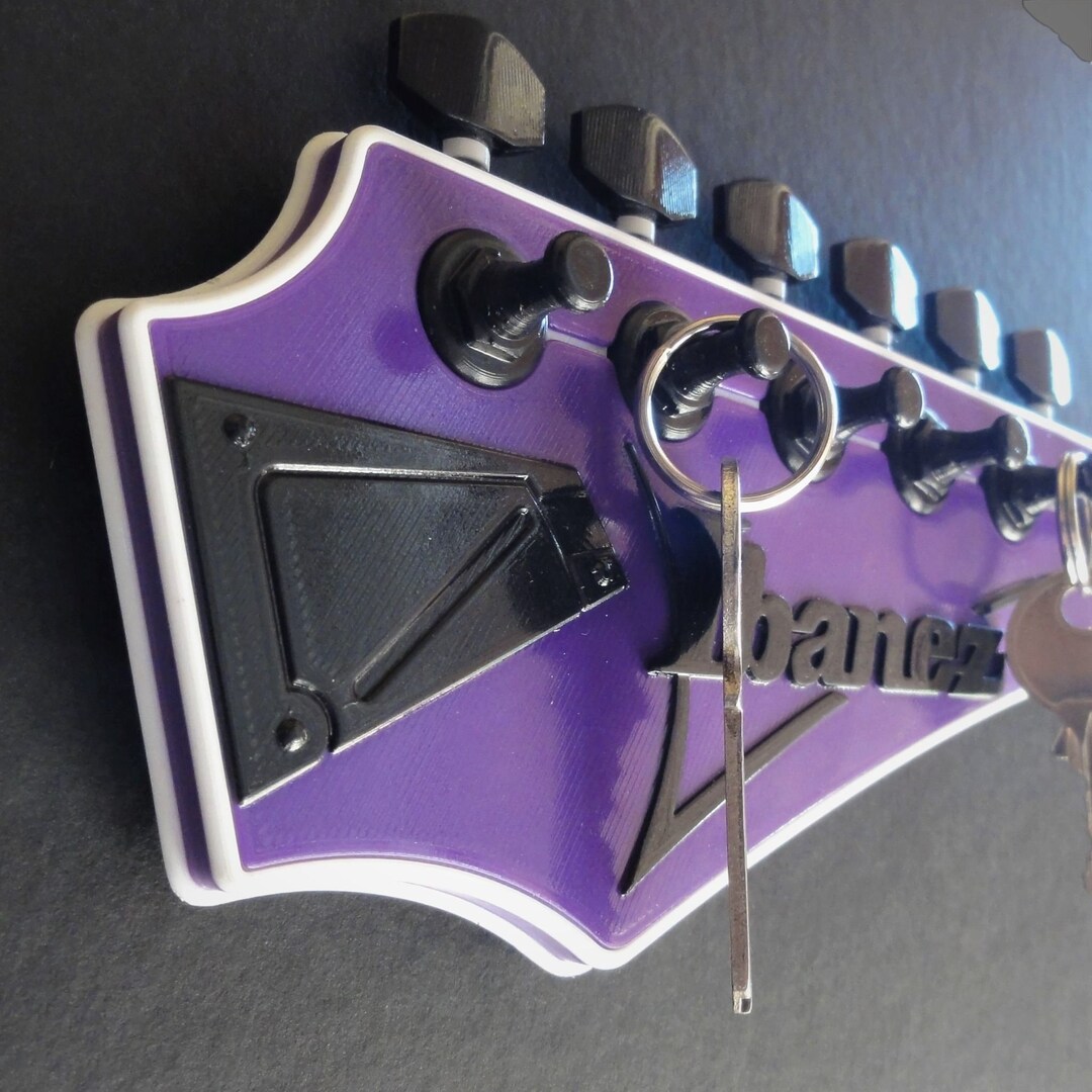 Ibanez Guitar Headstock Key Holder 3D Print Etsy