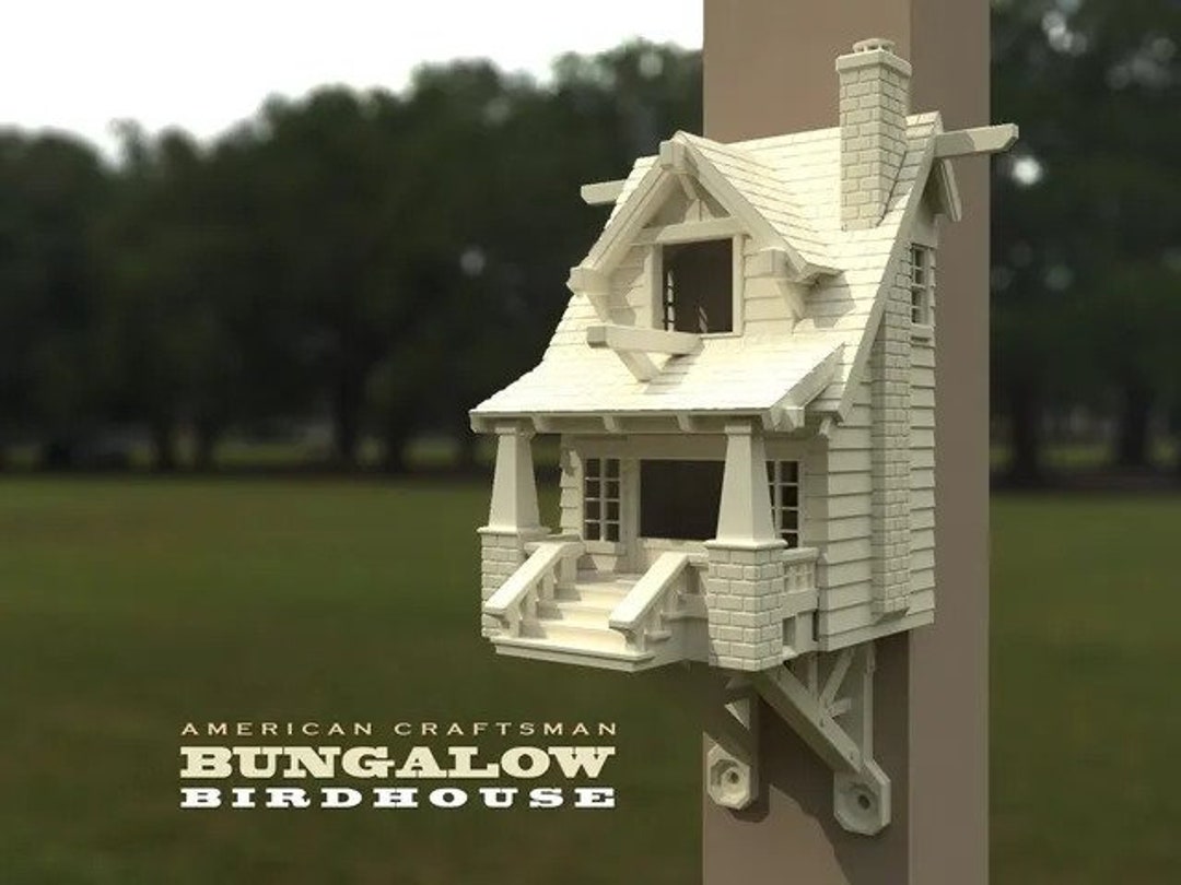 American Craftsman Bungalow Birdhouse 3D Printed Bird House Etsy