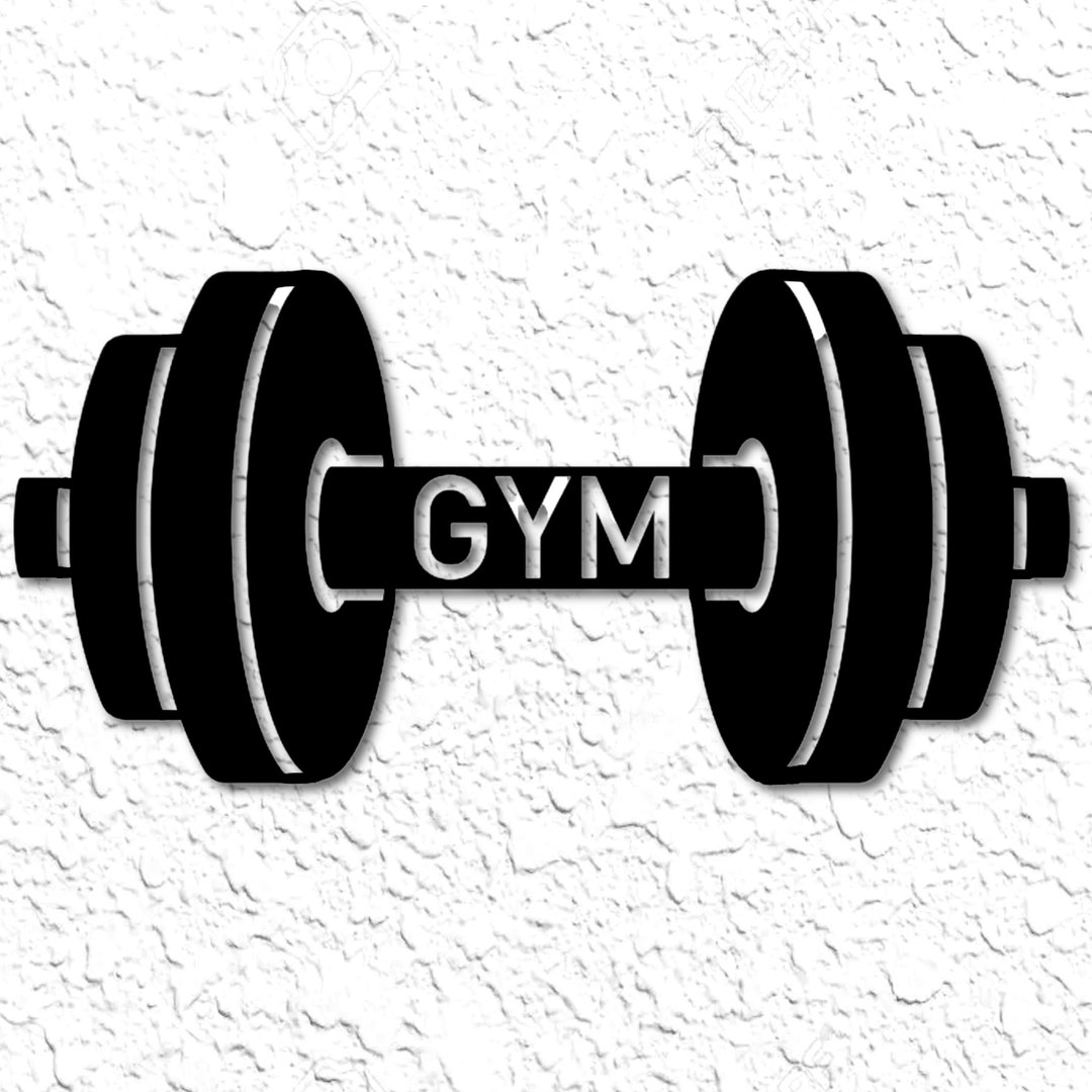Gym Dumbbell Wall Art Fitness Decor Home Gym Decor Etsy