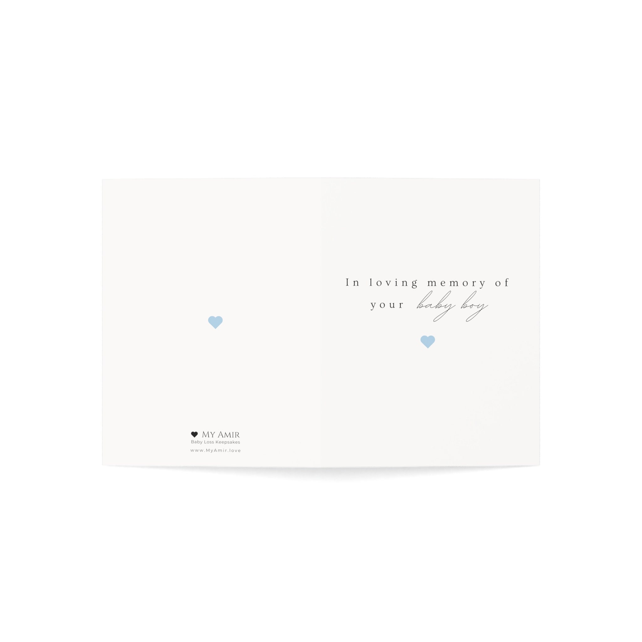 Printable Baby Loss Card, in Memory of Boy Sympathy Card, Bereavement ...