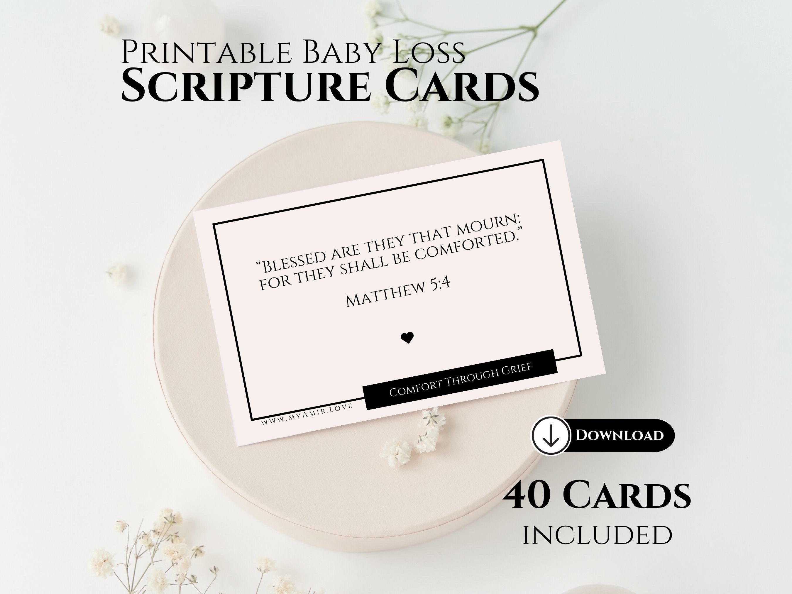 Printable Comforting Scripture Cards for Baby Loss, Miscarriage ...