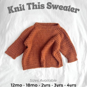 Knit Baby Sweater Pattern: Oversized Pullover, Bottom-Up Design (PDF + Video Tutorial)