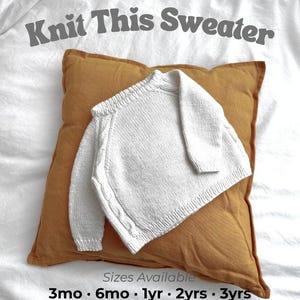 Patrón de suéter de bebé: jersey de ochos de arriba hacia abajo (PDF + videotutorial)