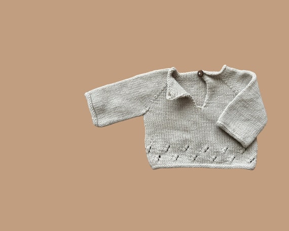 Knit Baby Sweater Pattern: Seamless Top-down Design (0-12 Mo) (pdf