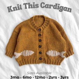 Modello per cardigan da neonato lavorato a maglia: giacca top-down con dettagli di punti duplicati (PDF + tutorial video)