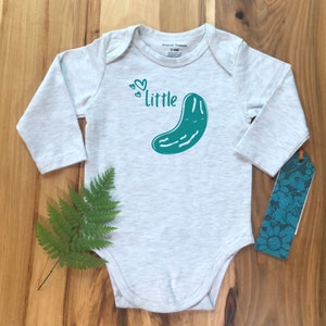 Little Pickle Funny Baby One-piece, Magnetic Snap Long Sleeve Bodysuit, Humorous Present, Cheeky Infant Gift, Mom Essential, Baby Nickname