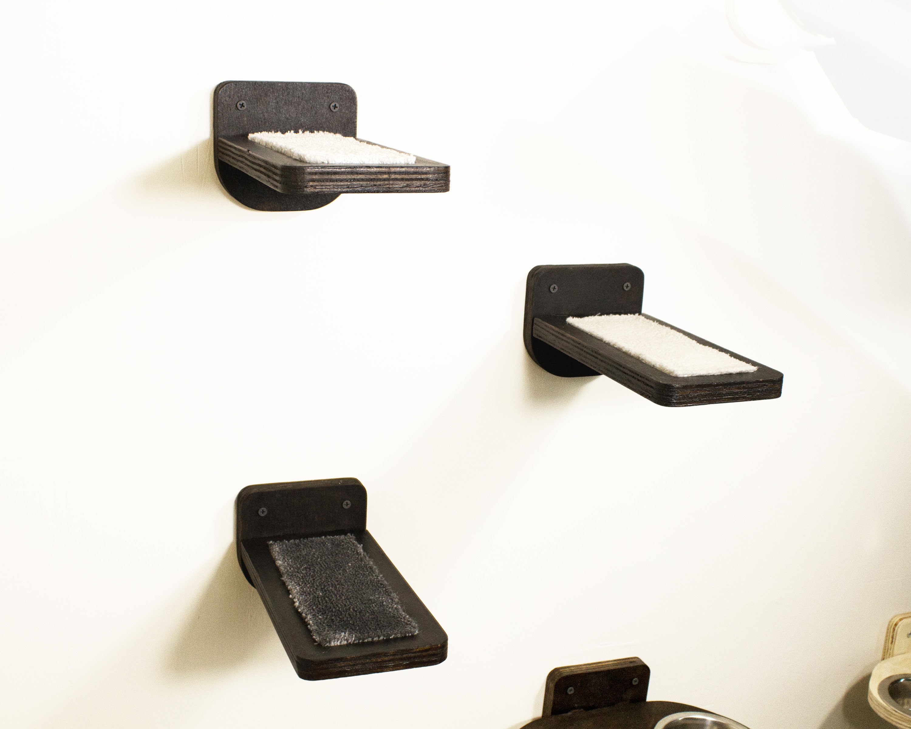Cat Shelves Set of 3 Wall Steps & Wall Shelves and Cat Steps, Modern