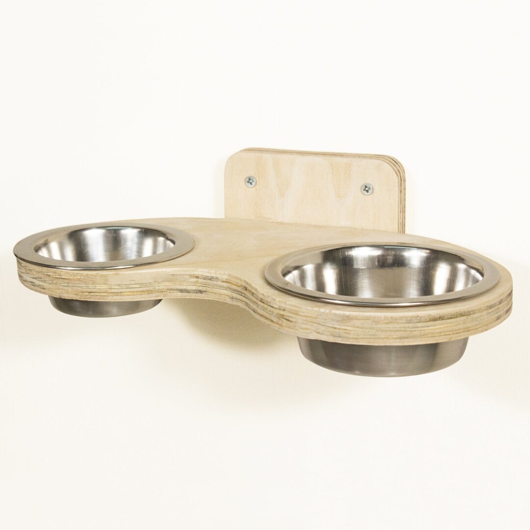 Cat Feeding Shelf Elevated & Wall Mounted Cat Bowl Stand Etsy