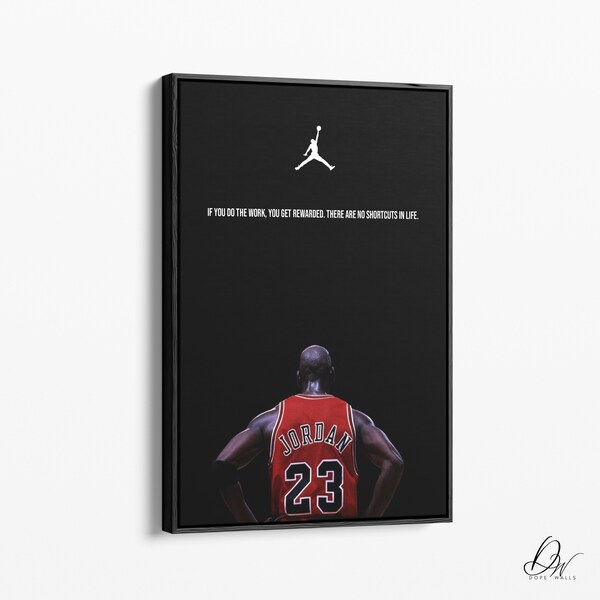 Michael Jordan Canvas Wall Art Etsy