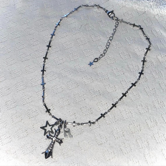 Reserved-sterling CHROME HEARTS Cross Pendant-crosses Chain Necklace-vintage  925 Silver-ch 1999 Hallmark-biker Gothic Medieval Fleur De Lys - Etsy
