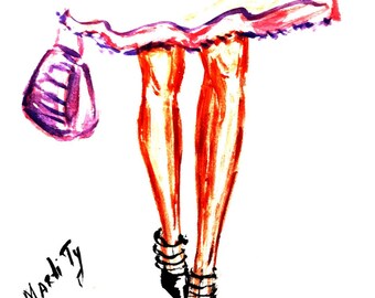 Fashion Illustration, le monde de la mode, colorful art, fashion model, fashion poster, legs of fashion model