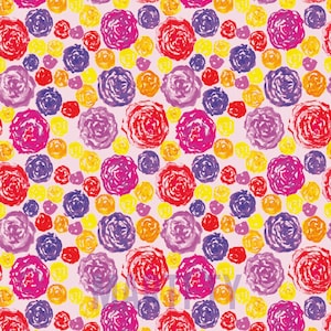 Motivo floreale di rose, disegno su tessuto, motivo decorativo su carta, file digitale