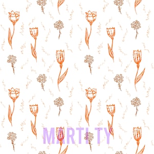 Motif floral de surface, motif tulipes pour literie, motif floral en tissu, motif pour papier peint, motif décoratif en papier, motif pour robe