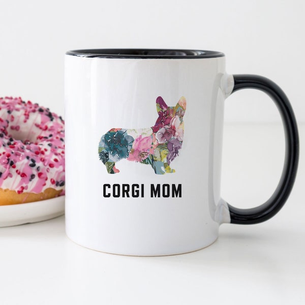 Corgi Mom Mug, 11oz Corgi Breed Ceramic Coffee Cup. Gift for New Corgi Dog Mom or Coffee Lover, Mother's Day Gift, Dog Walker