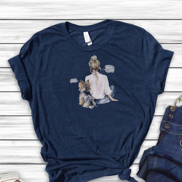 Cute Yorkie Mom Shirt Gift for Yorkie Owner T-Shirt Yorkshire Terrier Watercolor TShirt Dog Sneeze Bless You Dog Owner, Mother's Day Gift
