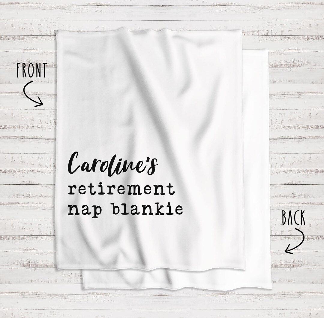 Custom Retirement Blanket for Woman. Retirement Nap Blankie