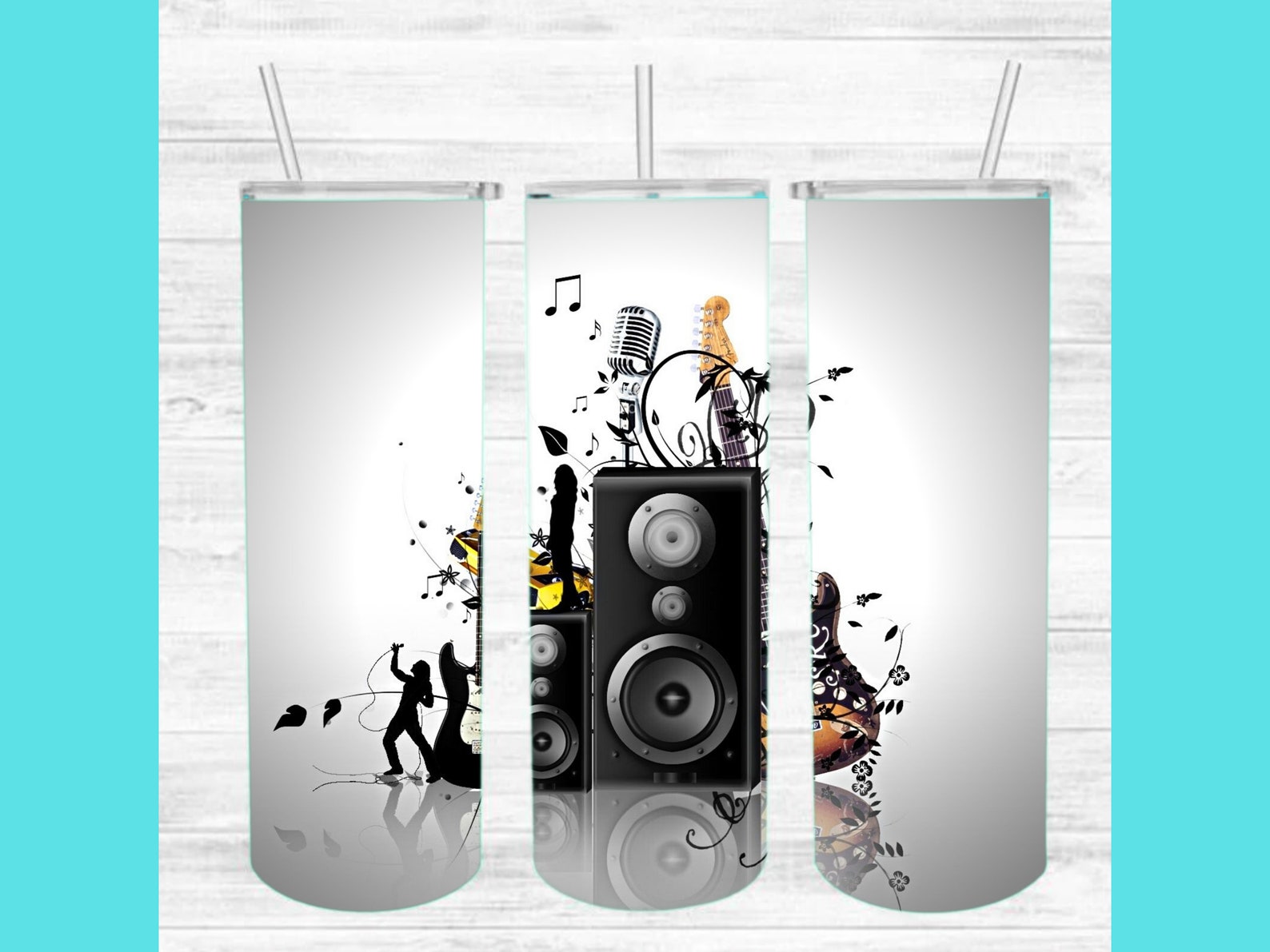 40 Music Inspired Simplistic Tumbler Wrap Designs Pngs for Sublimation ...