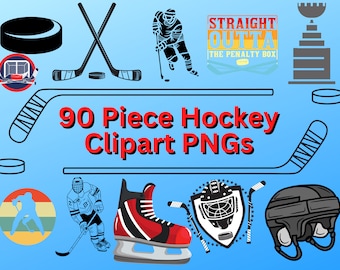 90 Hockey Clipart Designs - Ice Hockey PNG Images met transparante achtergrond - HD Ice Hockey PNGs - Clip Art - Ice Hockey Clipart Bundle