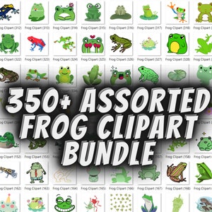 350+ Żab Clipart Designs - Obrazy PNG z Przezroczystym Tłem - Urocze Żabki PNG - Clipart Art / Projekty T-shirtów - Różne Żaby - Kreskówkowe