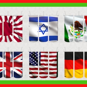 35 Designs De Copos De Bandeira - Países Acenando Bandeiras Design De Envoltório De Copo - Copo PNGs