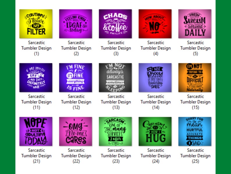 30 Sarcastic / Funny Tumbler Designs Sarcastic Tumbler Wrap - Etsy