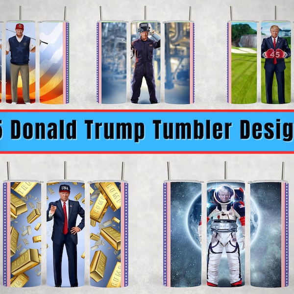 65 Donald Trump Tumbler Designs - PNG Images For Sublimation Printing - MAGA Design - Trump PNGs - Donald Trump Tumbler Wraps - USA - 2024