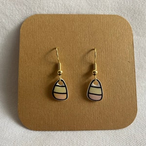 Tiny Candy Corn Dangle Earrings