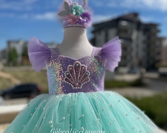 mermaid costume.mermaid dress ,Baby Girl Dress Special Occasion, First Birthday Dress, Baby Girl Party Dress,Ariel dress